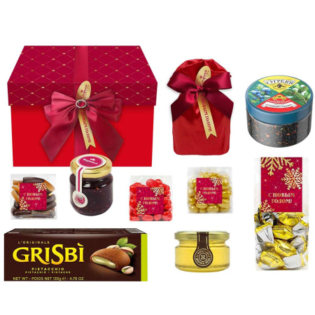 Набор конфет: мармелад, драже, цукаты, мед, варенье, печенье, чай