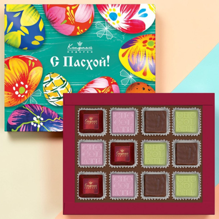 "С Пасхой" набор шоколадных конфет ассорти