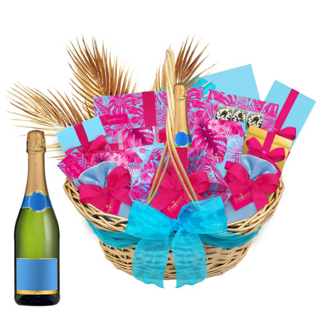 Корзина с конфетами: ассорти, ручной работы, мармелад-суфле, драже, кофе