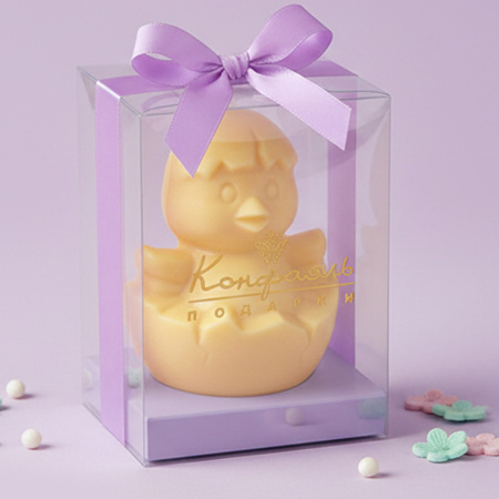 Скульптура из белого шоколада цыпленок 40г