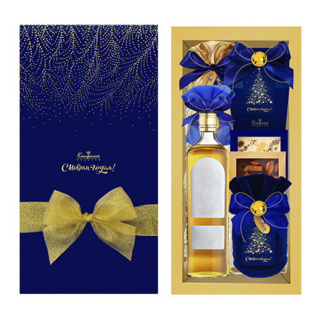 Набор с конфетами ассорти, шоколадом, драже