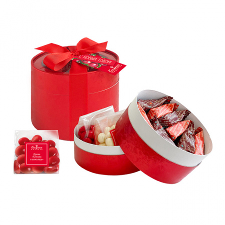 КОРОБКА КРУГЛАЯ 018 - на Новый Год