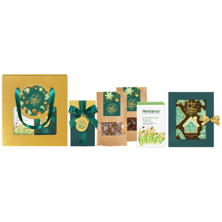 Подарочный набор конфет, шоколада и чая