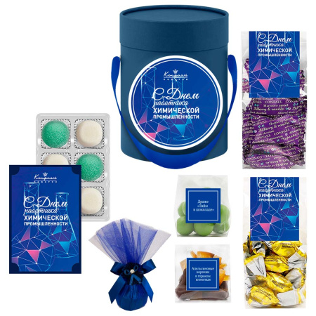 Круглый набор с конфетами: мармелад, цукаты, драже