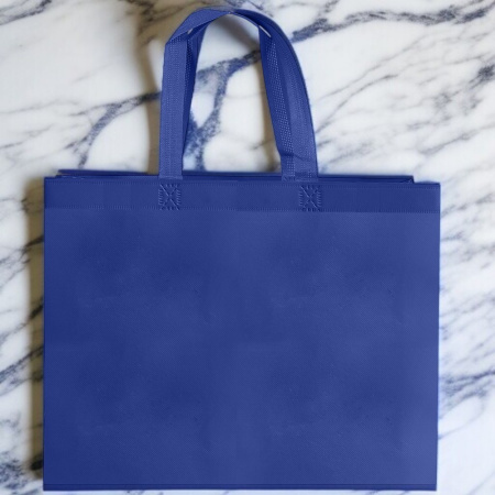 Сумка-шоппер синяя 40х31х12 см