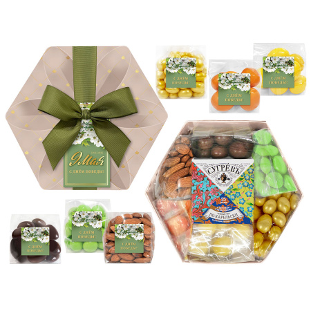 "9 мая" набор драже с орехами и цукатов