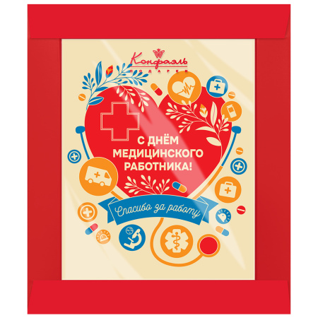 Открытка из белого шоколада С Днем медицинского работника 100г