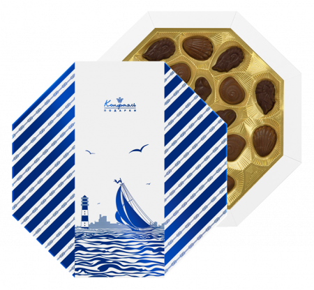 Восьмигранник с конфетами ассорти 200г