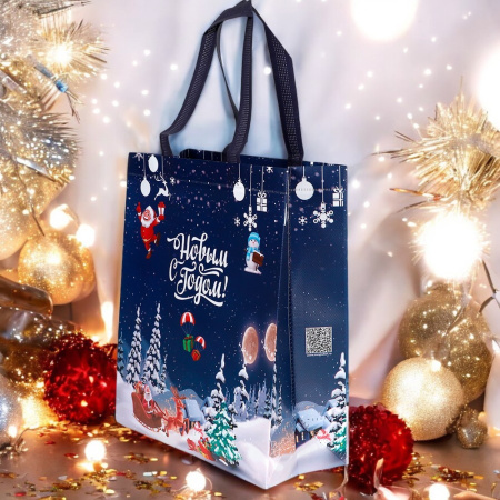 Сумка- шоппер "С Новым годом" 30х35х13см Сумка- шоппер "С Новым годом" 30х35х13см