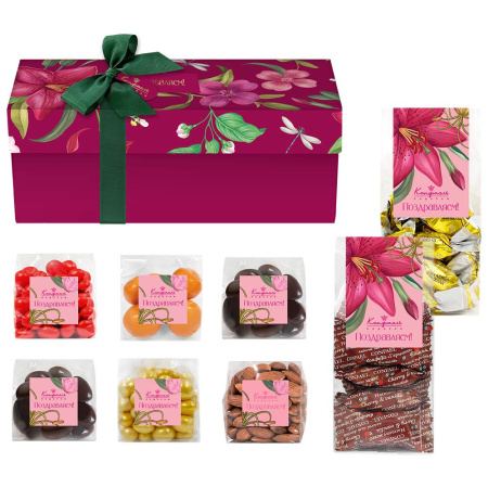 Набор: драже, конфеты глазированные, ядра орехов 765г