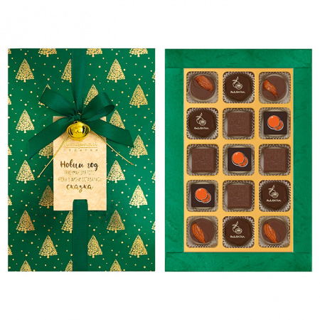 Подарочный набор: шоколад, конфеты глазир., Ассорти 150г