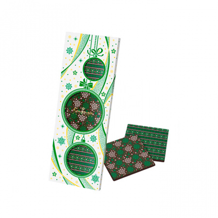 Набор шоколада белый: шоколад горький с декором 105г