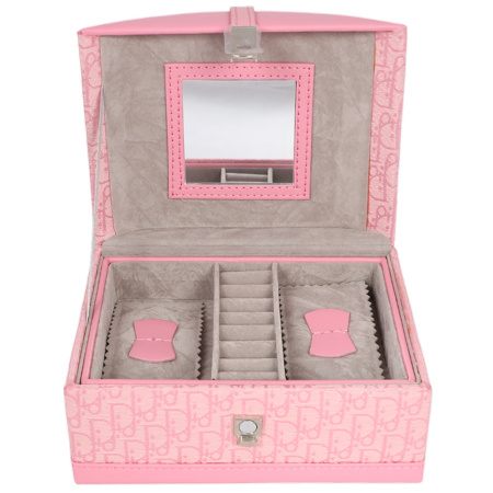 Шкатулка для украшений розовая 16х11,5х9см 
