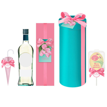 Круглый набор с конфетами: мармелад-суфле, ручной работы, шоколад