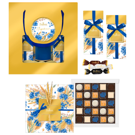 Пакет с конфетами: ассорти, мягкий грильяж, сухофрукты