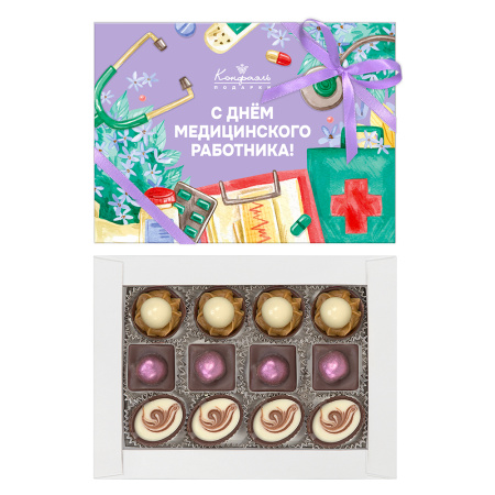 Конфеты ручной работы С Днем медицинского работника! 140г