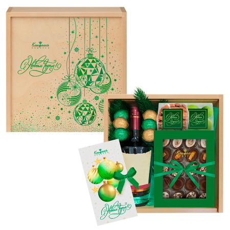 Подарочный набор шкатулка: шоколад, драже, конфеты, орехи 545г