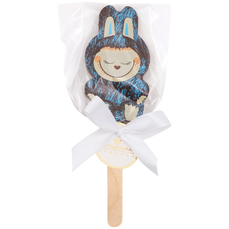 "Лабубушка" шоколад молочный на палочке 19г (голубой декор)