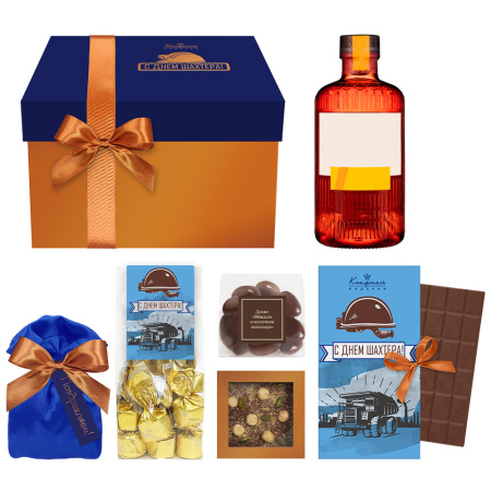 Набор конфет ассорти, драже, шоколада "С Днем шахтера"