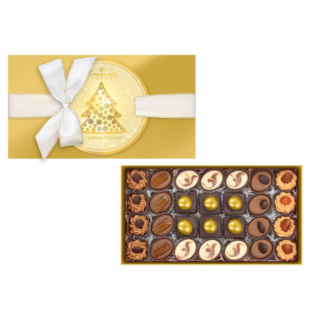 Набор конфет ручной работы  золотой 310г Набор конфет ручной работы  золотой 310г