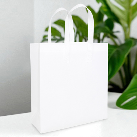 Сумка-шоппер белая 30х35х13 см