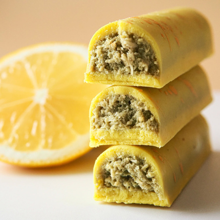 Дубайский лимонный шоколад с фисташковой начинкой 35г