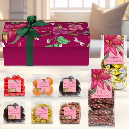 Набор: драже, конфеты глазированные, ядра орехов 765г