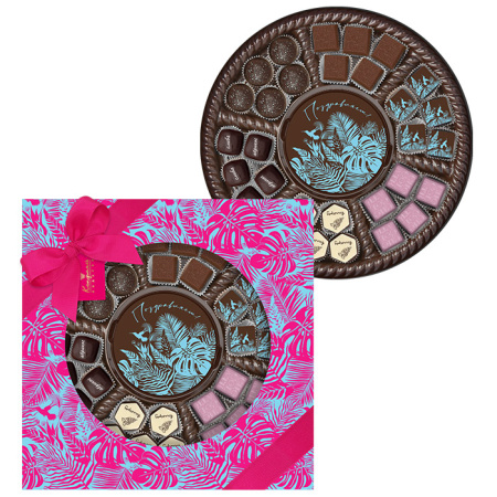 Конфеты ручной работы, конфеты ассорти, шоколад набор круглый 360г