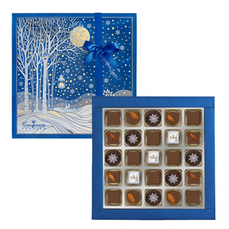 Подарочный набор: шоколад, конфеты глазированные, ассорти 255г