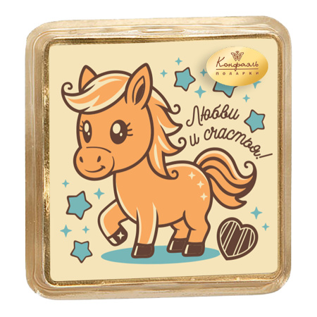 Мини шоколад белый с декором 35г