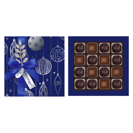 Набор мягкого ириса, конфет ассорти синий 180г