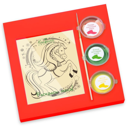 Раскраска Лошадка белый шоколад