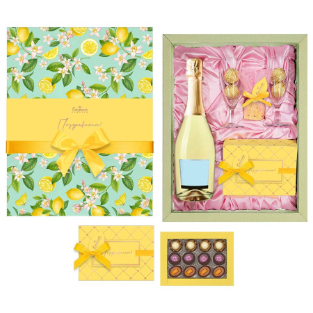 Набор бокалов и конфет ручной работы