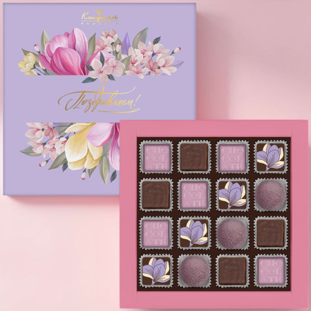 Шоколадные конфеты ассорти, мармелад и суфле набор 160г