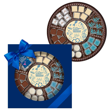 Набор круглый шоколадные конфеты ассорти, мармелад, шоколад 430г