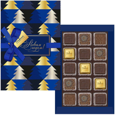 Шоколадные конфеты ассорти, ананасовое суфле в горьком шоколаде 115г