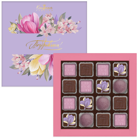 Шоколадные конфеты ассорти, мармелад и суфле набор 160г