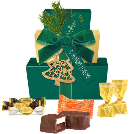 Набор сундучков: конфеты ассорти, мармелад, мармелад-суфле 250г