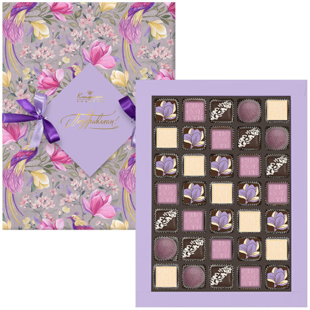 Шоколадные конфеты ассорти, мармелада, мягкий грильяж набор 385г