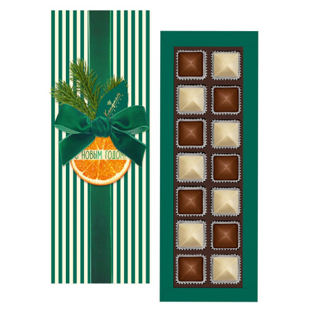 Шоколадные конфеты ассорти с шоколадной и кремовой начинками 150г