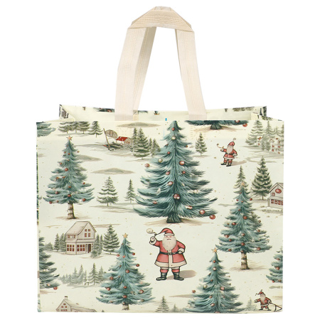 Сумка с принтом "Ёлки" 32*17*25 см