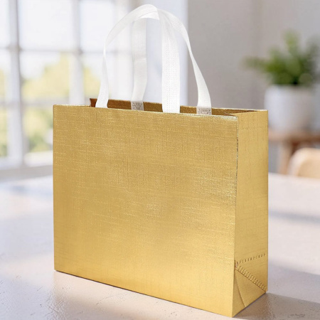 Сумка золотая 32*12*28 см