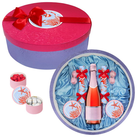 Набор: мармелад, суфле, сухофрукты, бокалы 2 шт