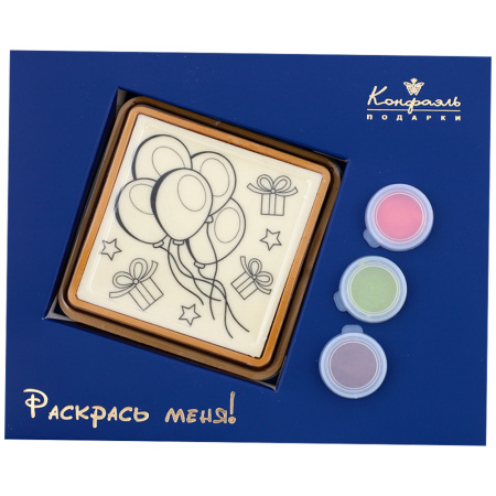 Раскраска Воздушные шары шоколад белый