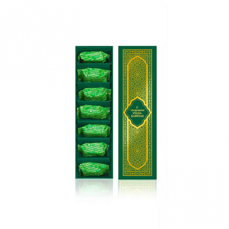 Яблочный мармелад и суфле в шоколаде зеленый набор 105г