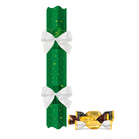 Хлопушка зеленая: конфеты мармеладные глазированные (вишня, виноград, черника) 70г