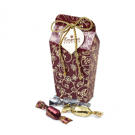 Набор сухофруктов в шоколаде Сладкие минуты бордовый