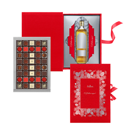 Подарочный набор шоколадных конфет ассорти - С Новым Годом