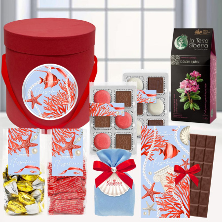 Набор: драже, мармелад, ассорти, шоколад, чай