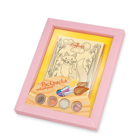 Раскраска Лисичка белый шоколад